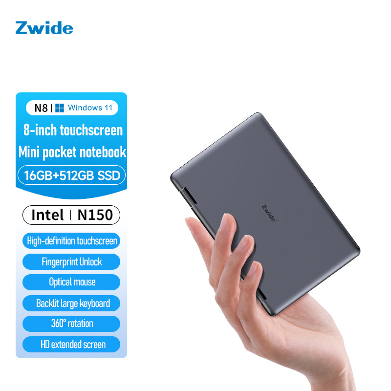ZWIDE N8 Pro 8" 2-in-1 Mini Laptop – Intel Core i3-N305